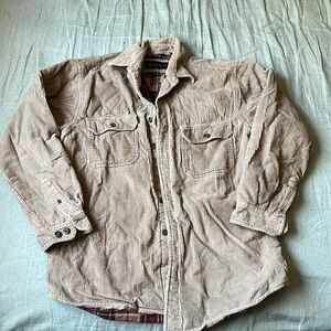 Club Room Medium Corduroy Tan and Brown Shirt Jacket